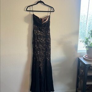 Windsor Black Strapless Lace Dress